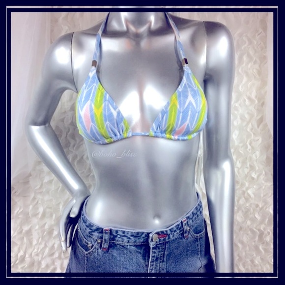 TART COLLECTIONS Nordstrom’s String Bikini Top Blue Print NWT - Picture 4 of 8